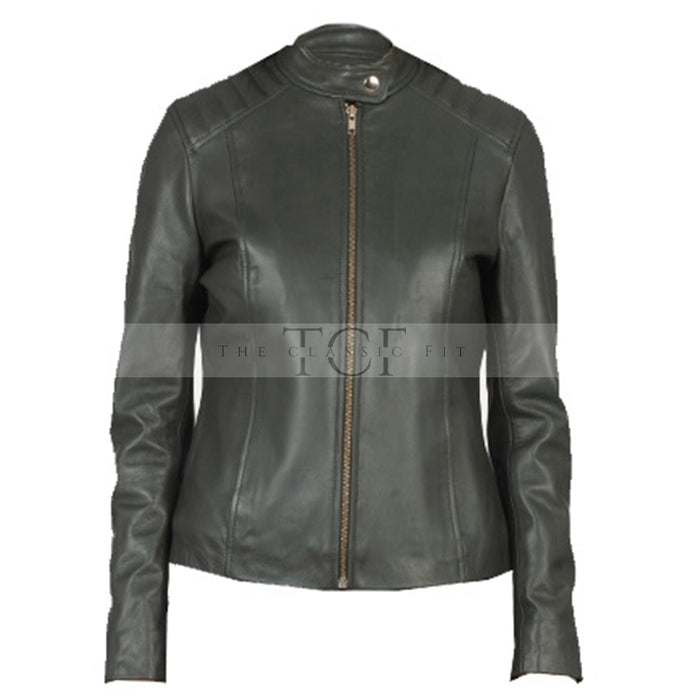 Women's Genuine Leather Jacket | Green
