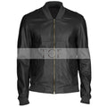 Men's  Leather Bomber Jacket | Black