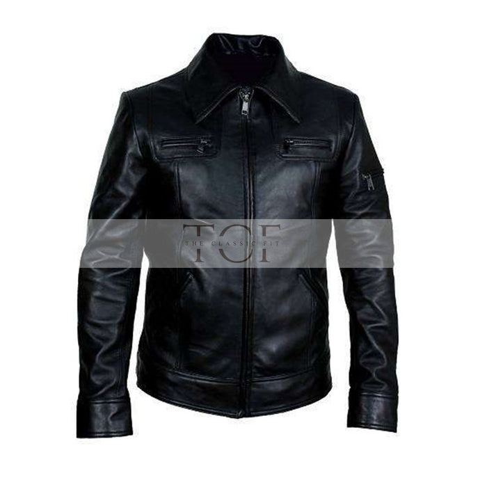 Men's Classic Leather Jacket | Black