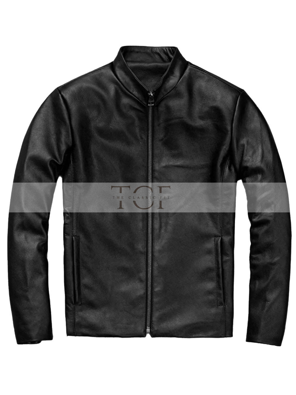Men's Moto Racer Leather Jacket | Black