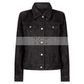 Women's Suede Vintage Jacket, Leather Biker Style | Black & Brown