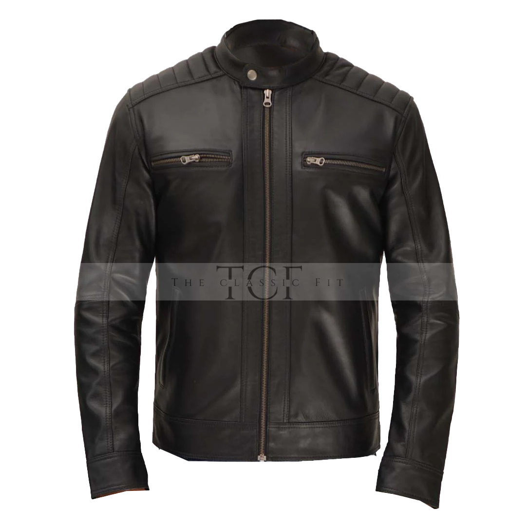 Men's Genuine Leather Jacket | Black