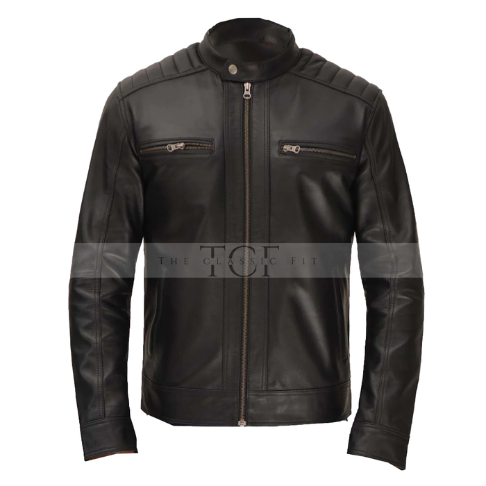 Men's Genuine Leather Jacket | Black
