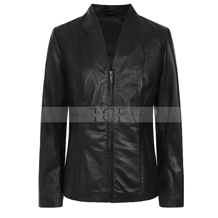 Women's Classic Leather Jacket | Black