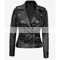 Women's Motorcycle Leather Jacket | Black