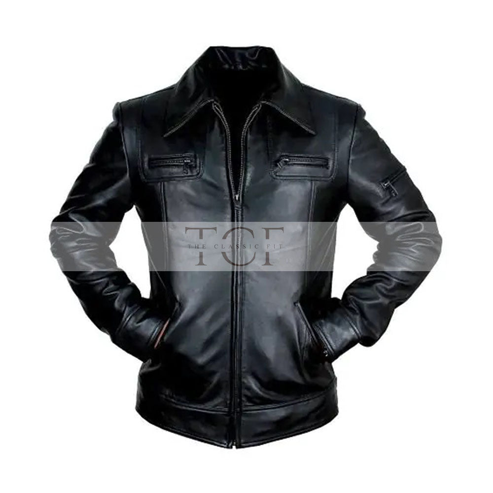 Men's Classic Leather Jacket | Black
