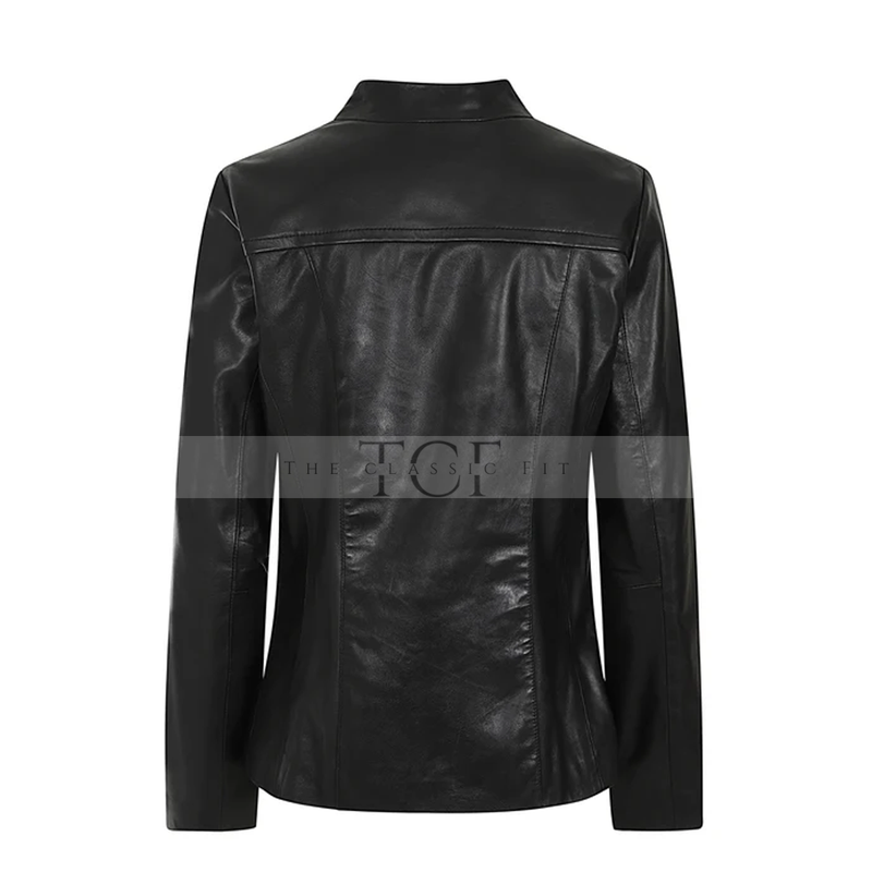 Women's Classic Leather Jacket | Black