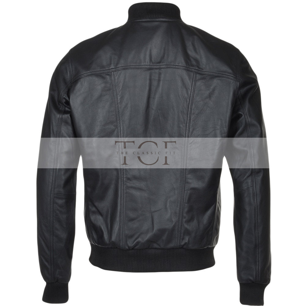 Men's Bomber Leather Jacket | Black, Brown, & Corodovan