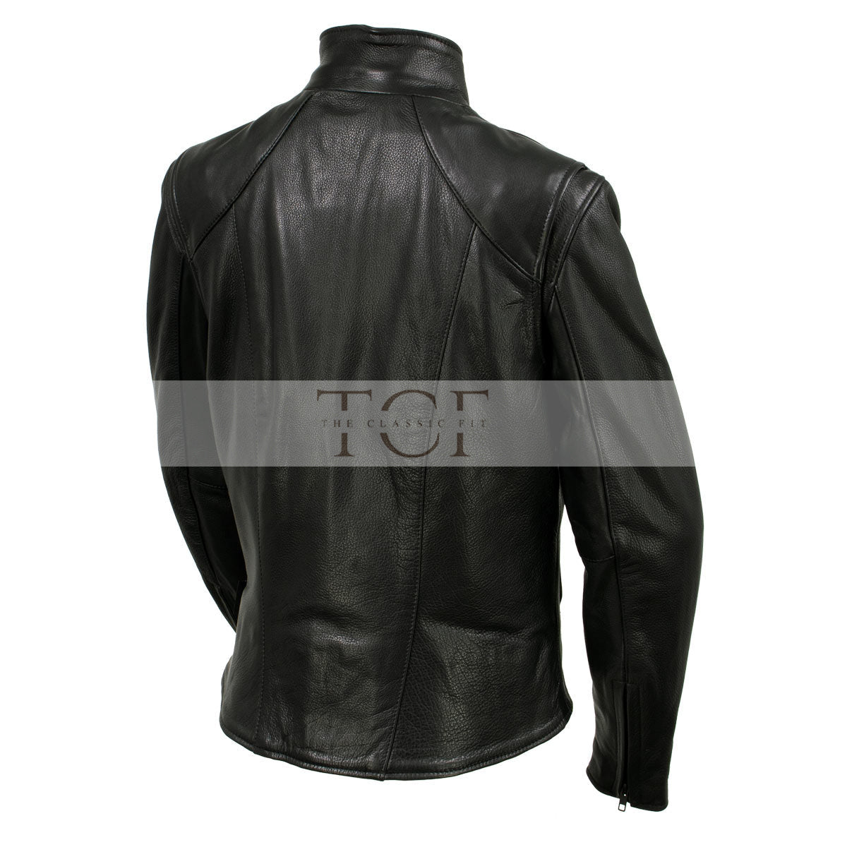 Women's Café Racer Motorcycle Leather Jacket | Black