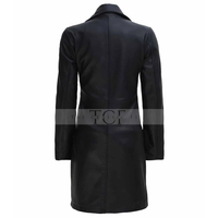 Women's Real Leather Car Coat | Black